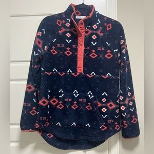 NWT Small Fleece Sweater Sonama Blue and Pink